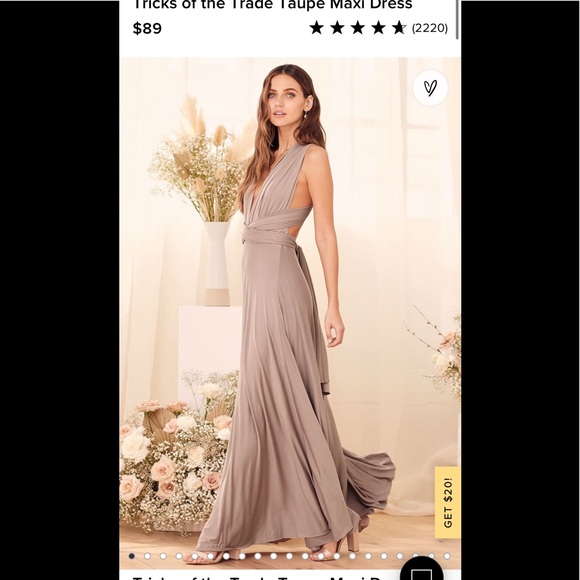 Tricks of the Trade Taupe Maxi - Picture 3 of 6
